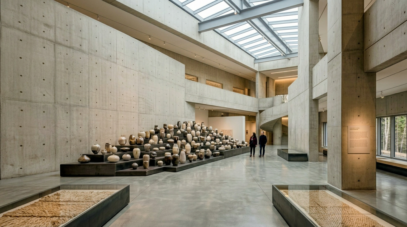 Interior of a contemporary art institution